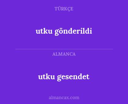 utku gönderildi - utku gesendet