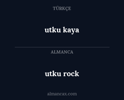 utku kaya - utku rock