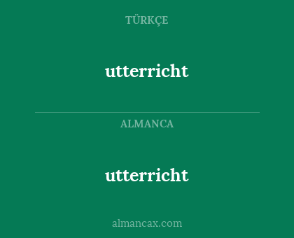 utterricht - utterricht