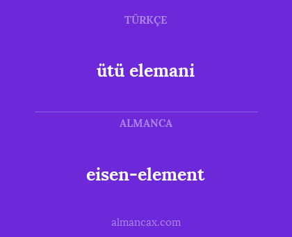 eisen-element - ütü elemani