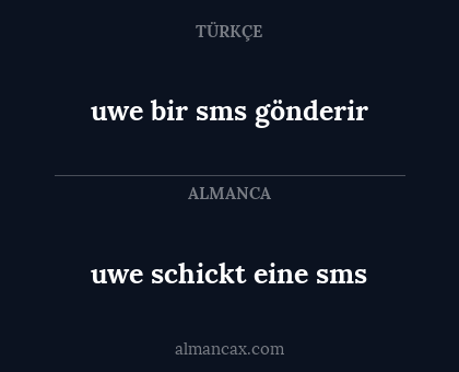 uwe schickt eine sms - uwe bir sms gönderir