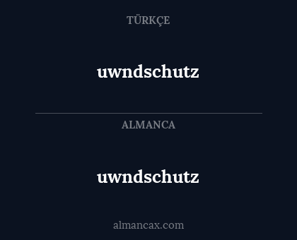 uwndschutz - uwndschutz