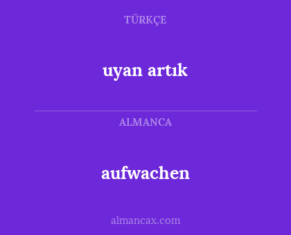 aufwachen - uyan artık