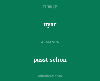 uyar - passt schon