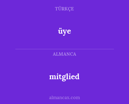 mitglied - üye