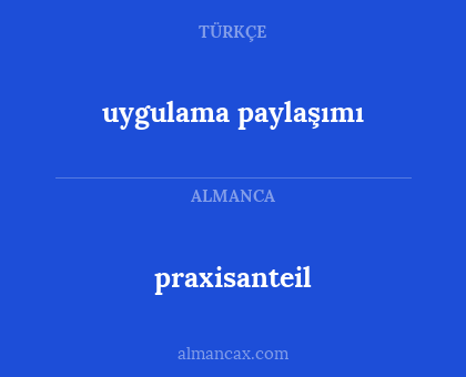 praxisanteil - uygulama paylaşımı