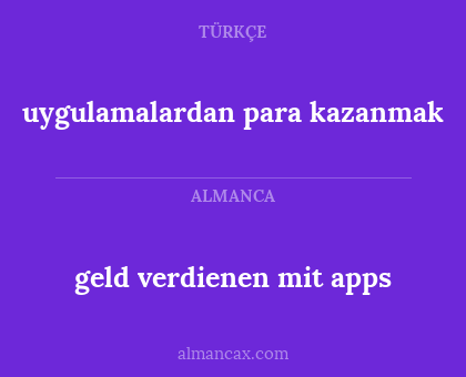 geld verdienen mit apps - uygulamalardan para kazanmak