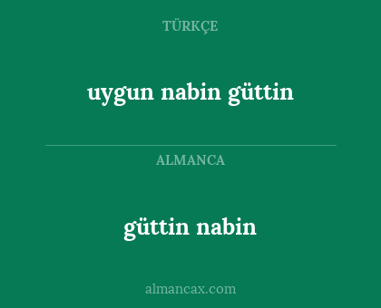 güttin nabin - uygun nabin güttin