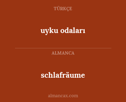 schlafräume - uyku odaları