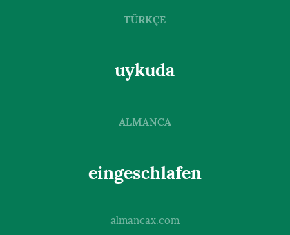 uykuda - eingeschlafen