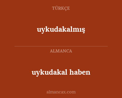 uykudakal haben - uykudakalmış