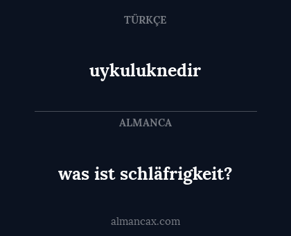 uykuluknedir - was ist schläfrigkeit?