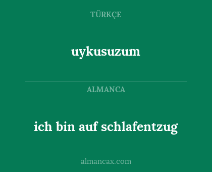 uykusuzum - ich bin auf schlafentzug