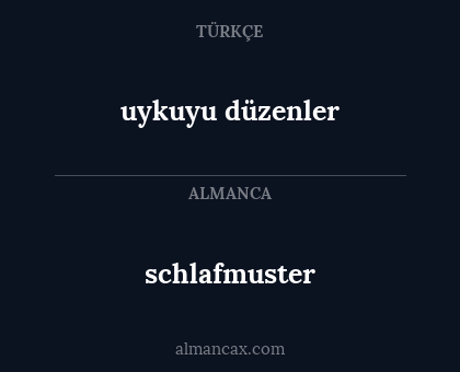 uykuyu düzenler - schlafmuster