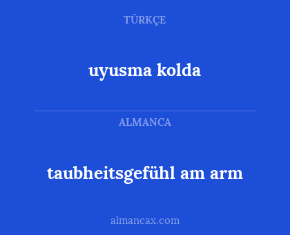 taubheitsgefühl am arm - uyusma kolda
