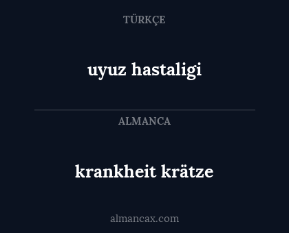 krankheit krätze - uyuz hastaligi