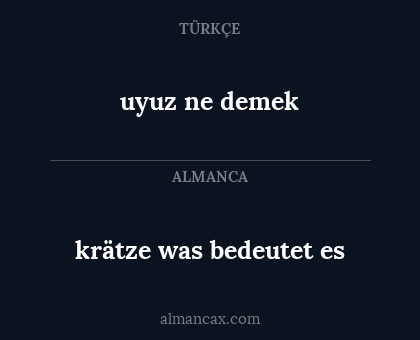 krätze was bedeutet es - uyuz ne demek