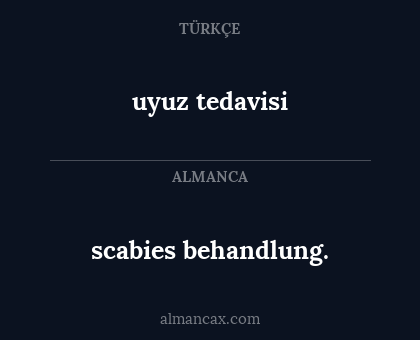 scabies behandlung. - uyuz tedavisi