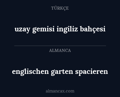 uzay gemisi ingiliz bahçesi - englischen garten spacieren