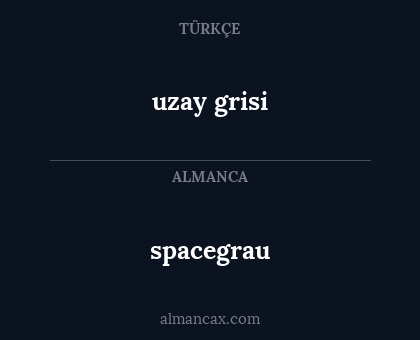 spacegrau - uzay grisi