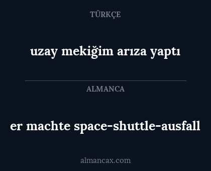 er machte space-shuttle-ausfall - uzay mekiğim arıza yaptı