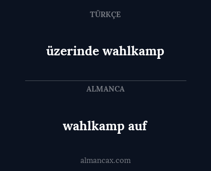 wahlkamp auf - üzerinde wahlkamp