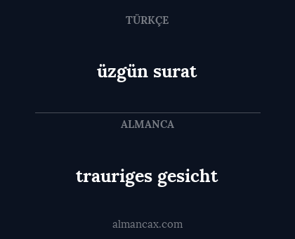 trauriges gesicht - üzgün surat