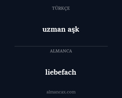 uzman aşk - liebefach