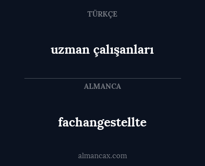 fachangestellte - uzman çalışanları