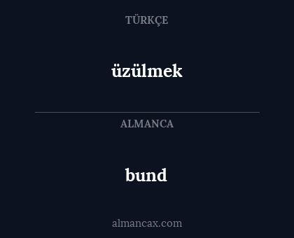 bund - üzülmek