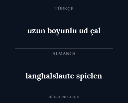 langhalslaute spielen - uzun boyunlu ud çal