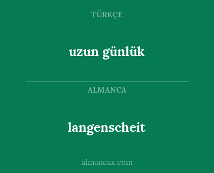 langenscheit - uzun günlük