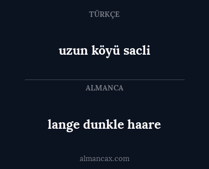uzun köyü sacli - lange dunkle haare