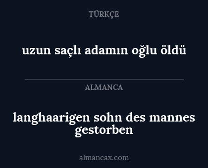 uzun saçlı adamın oğlu öldü - langhaarigen sohn des mannes gestorben
