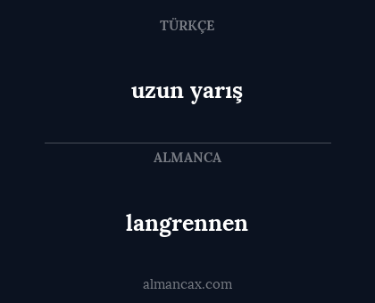 langrennen - uzun yarış