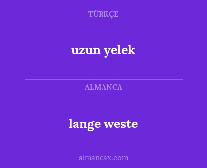 uzun yelek - lange weste
