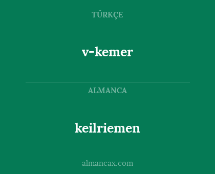 keilriemen - v-kemer