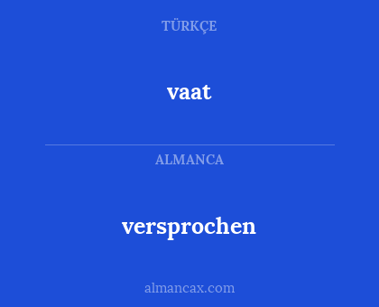 versprochen - vaat