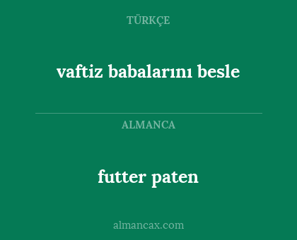 vaftiz babalarını besle - futter paten