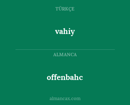vahiy - offenbahc