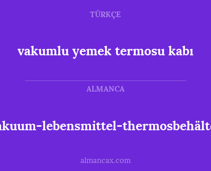 vakumlu yemek termosu kabı - vakuum-lebensmittel-thermosbehälter