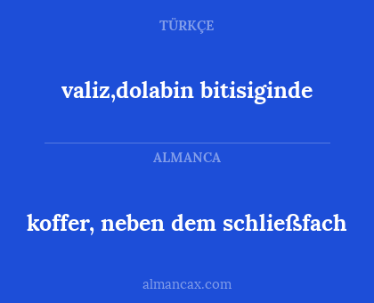 koffer, neben dem schließfach - valiz,dolabin bitisiginde
