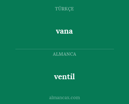 vana - ventil
