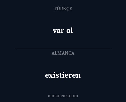 existieren - var ol
