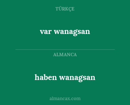 haben wanagsan - var wanagsan