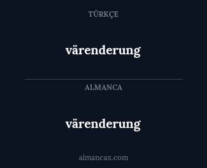 värenderung - värenderung