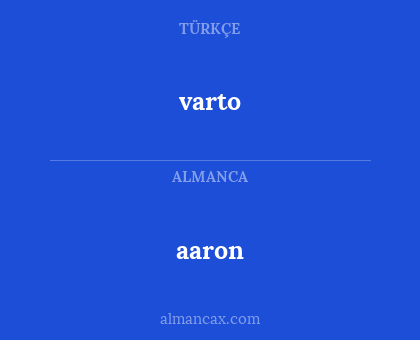 aaron - varto