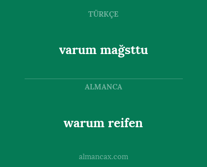 varum mağsttu - warum reifen