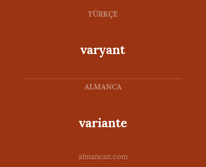 variante - varyant