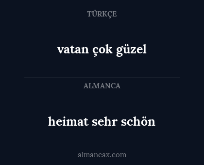 vatan çok güzel - heimat sehr schön